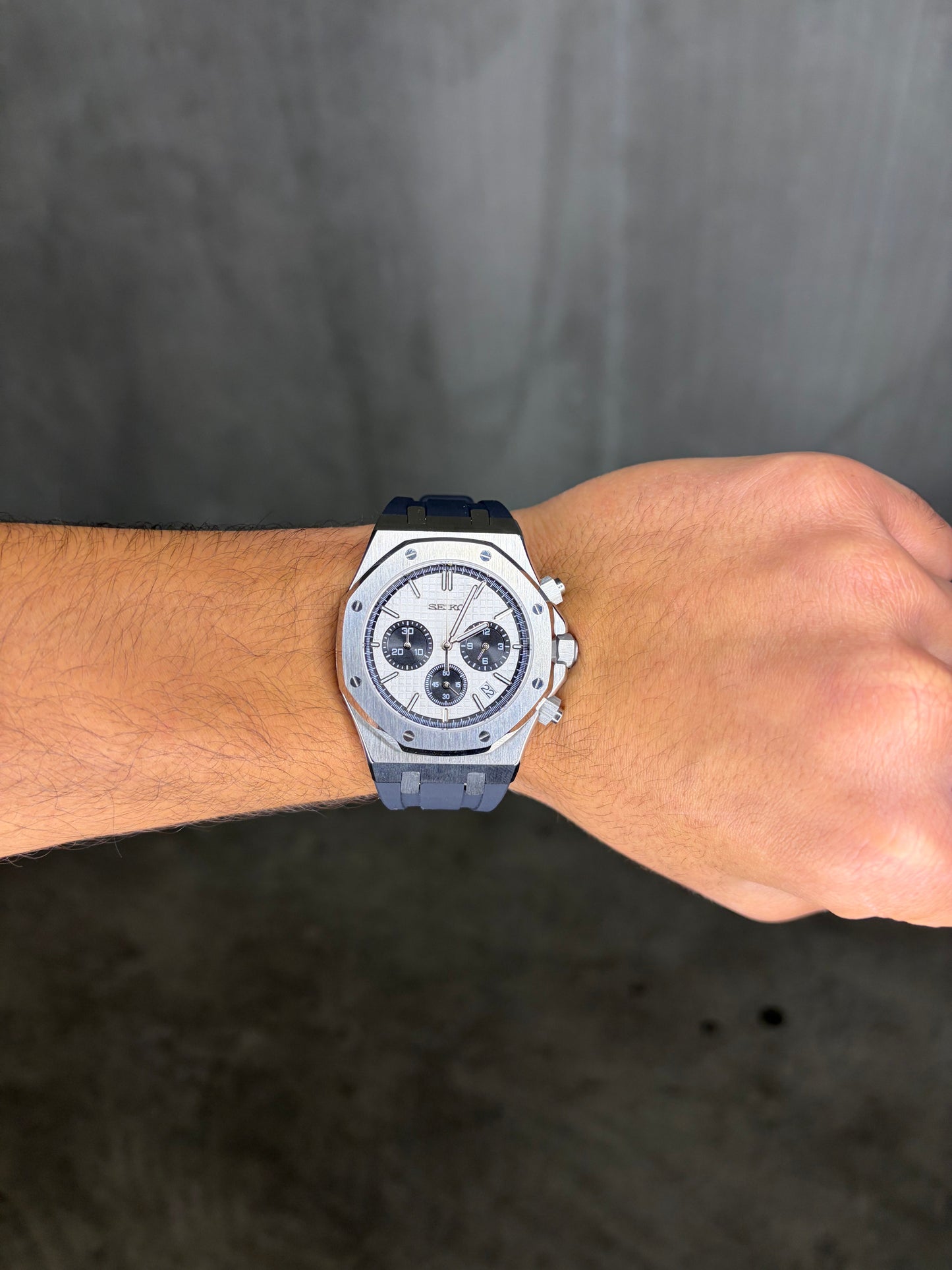 Silver Royal Oak Chronograph - Seiko Mod