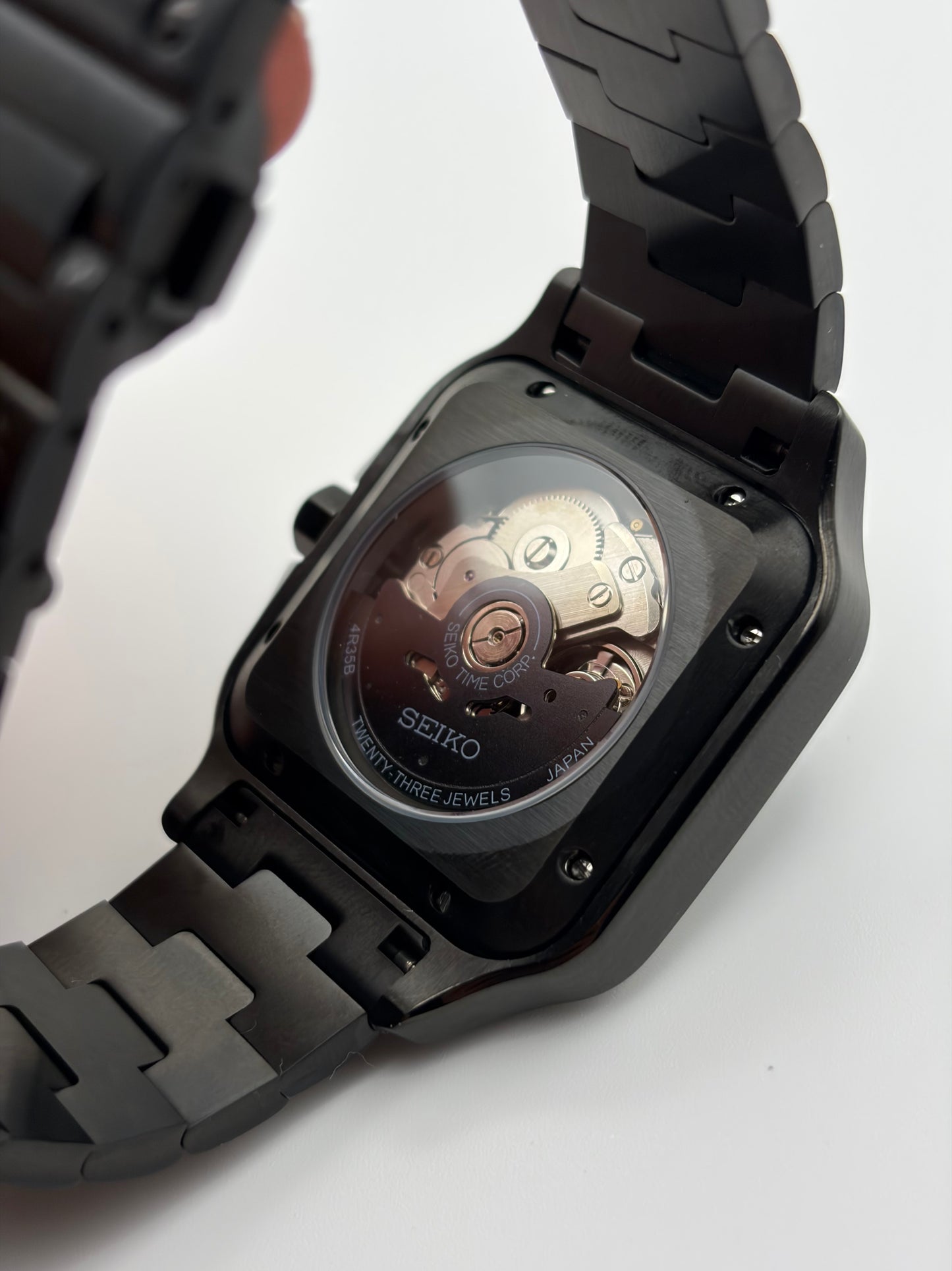 Santos Black White Skeleton - Seiko Mod