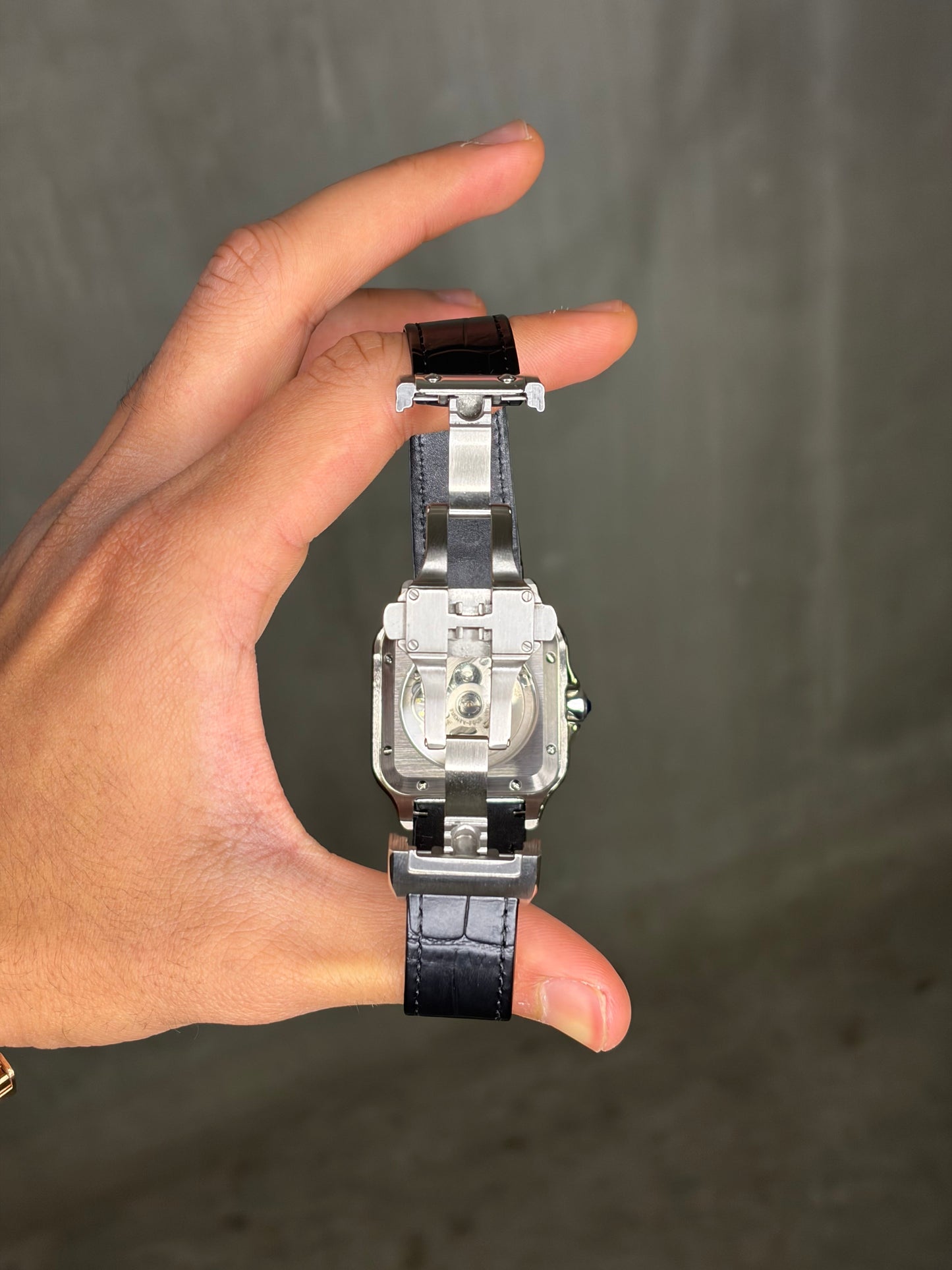 Santos Leather Strap Silver Case - Seiko Mod