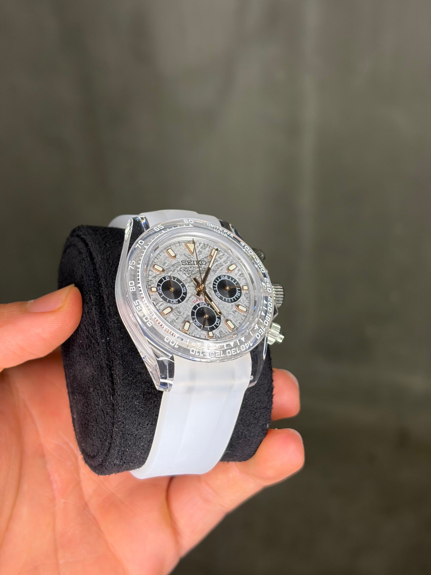 Clear case & Meteorite dial Daytona - Seiko Mod