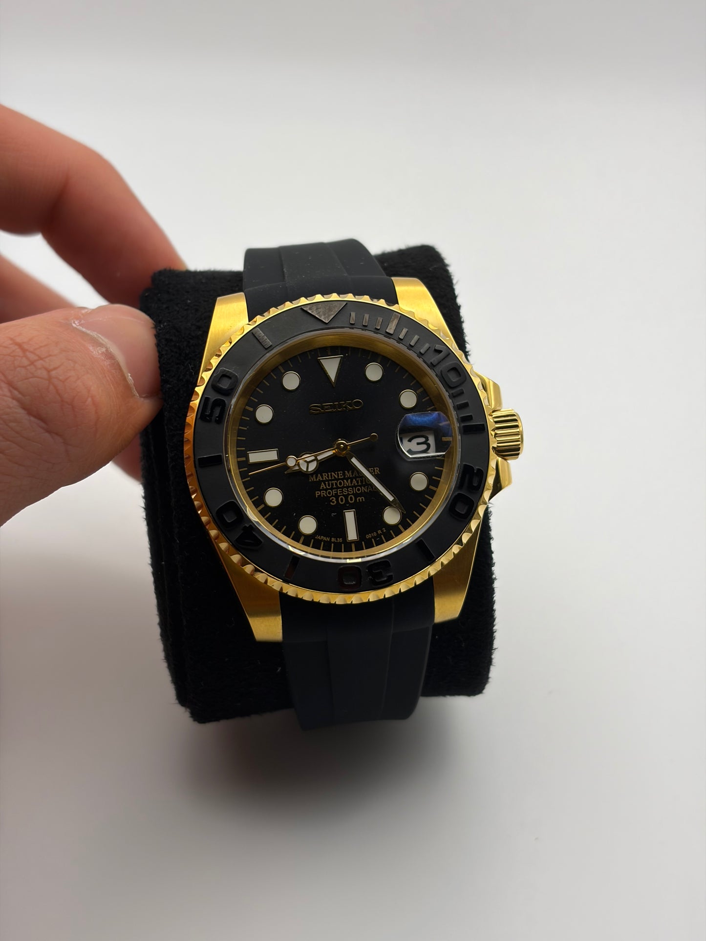 Yacht Master Yellow Gold Oysterflex - Seiko Mod