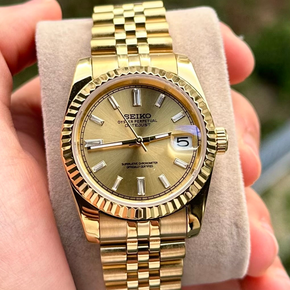 Gold Presidential Datejust - Seiko Mod