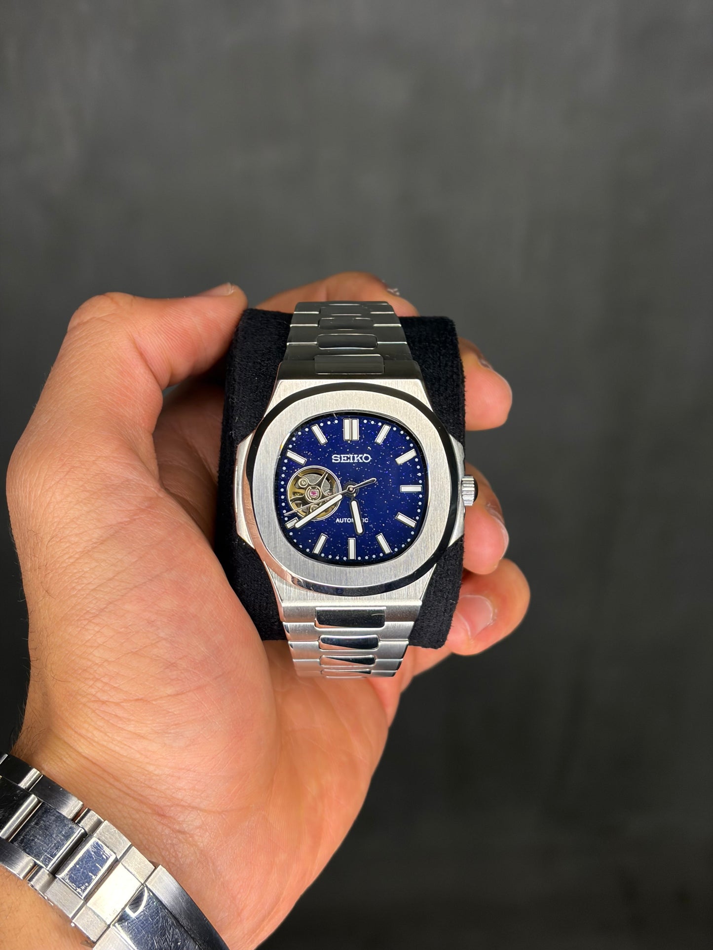 Open heart & Galaxy dial Nautilus- Seiko Mod