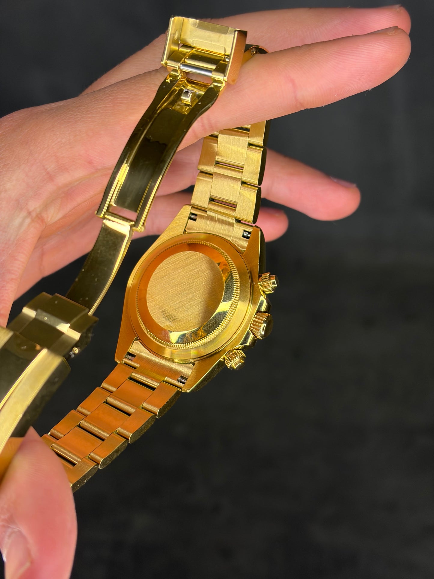 Yellow Gold & black Daytona  - Seiko Mod