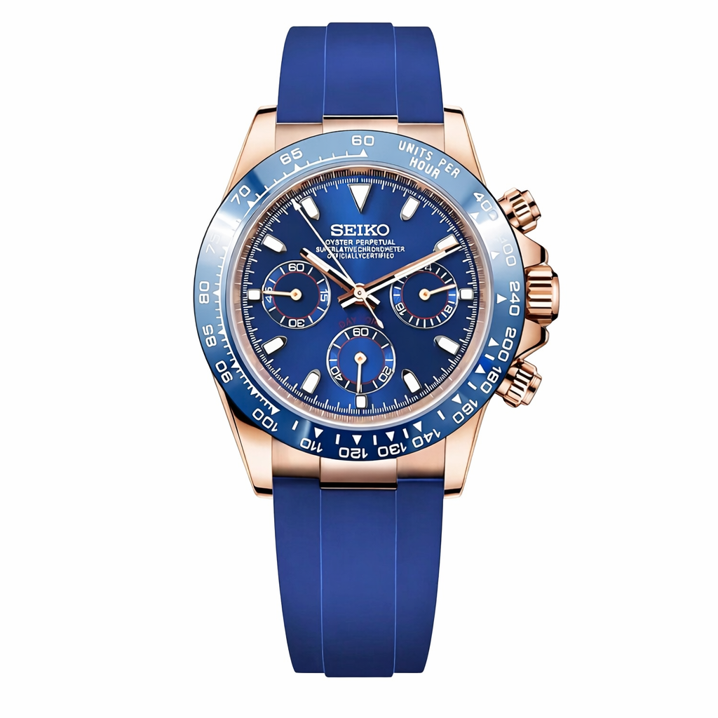 Daytona Blue & Yellow Gold - Seiko Mod