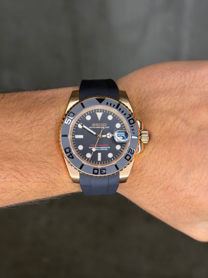 Yacht Master Oysterflex Rose Gold Case - Seiko Mod