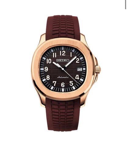 Rose Gold Chocolate brown Aquanaut - Seiko Mod