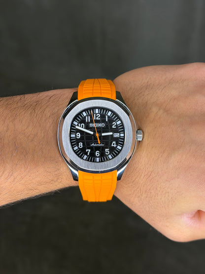 Orange & Black Aquanaut - Seiko Mod