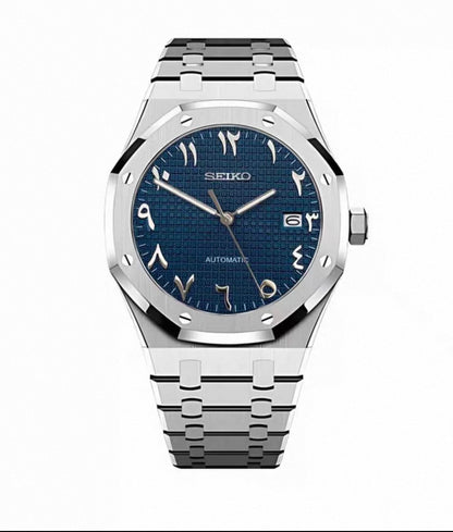 Royal Oak Blue Arabic Numerals- Seiko Mod