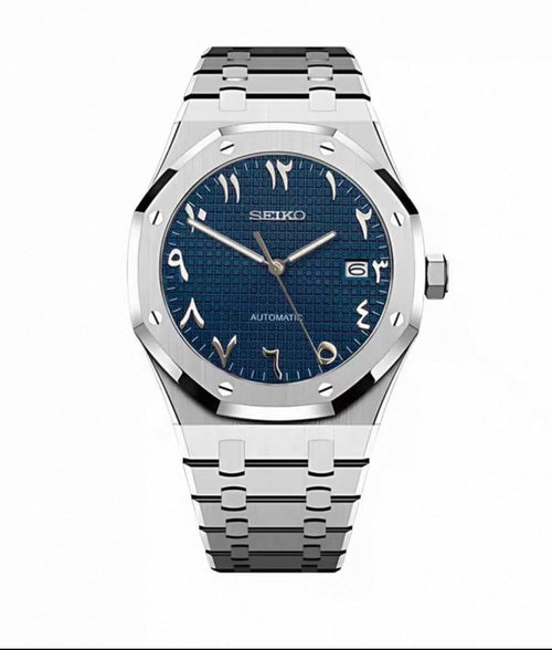 Royal Oak Blue Arabic Numerals- Seiko Mod