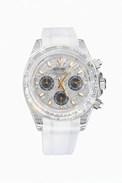Clear case & Meteorite dial Daytona - Seiko Mod
