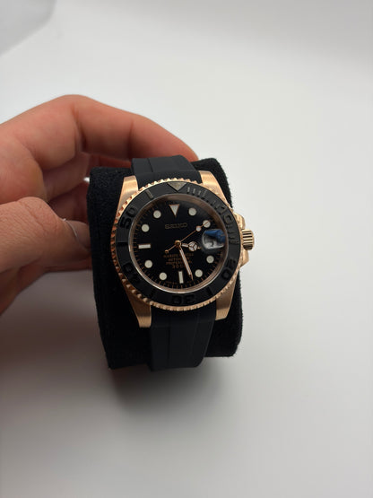 Yacht Master rose gold oysterflex - Seiko Mod