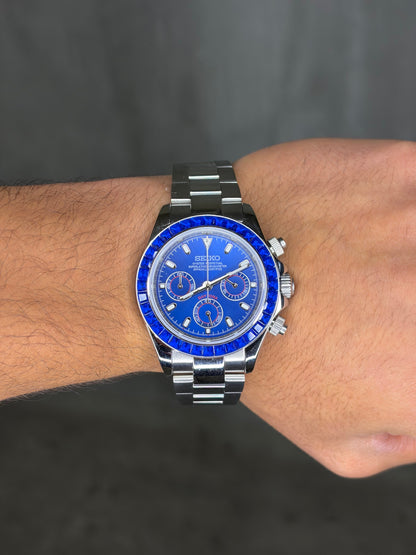 Daytona Emerald Bezel Blue Dial - Seiko Mod