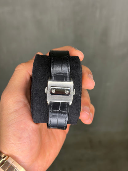 Santos Leather Strap Silver Case - Seiko Mod