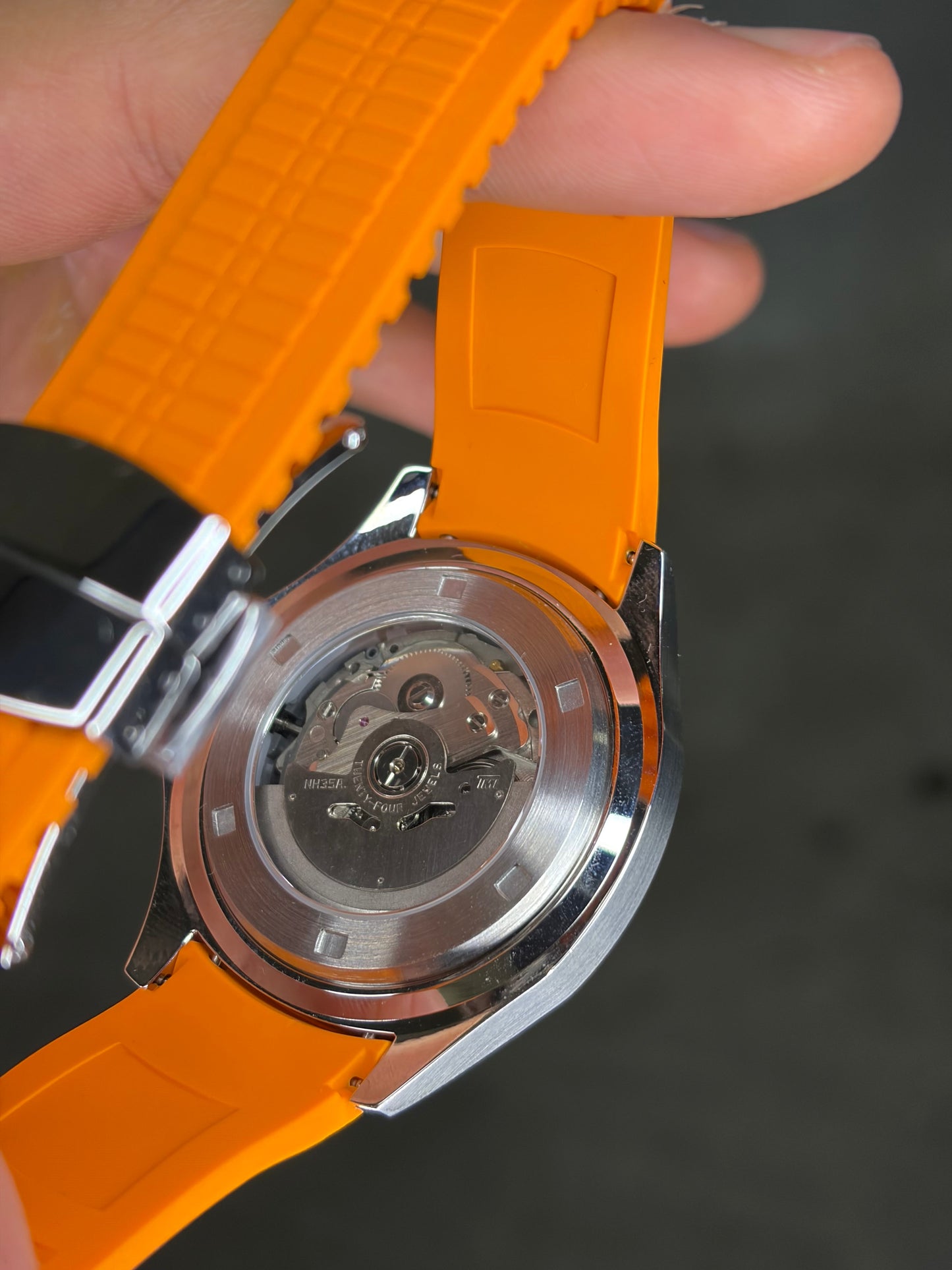 Orange & Black Aquanaut - Seiko Mod