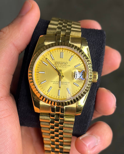 Gold Presidential Datejust - Seiko Mod