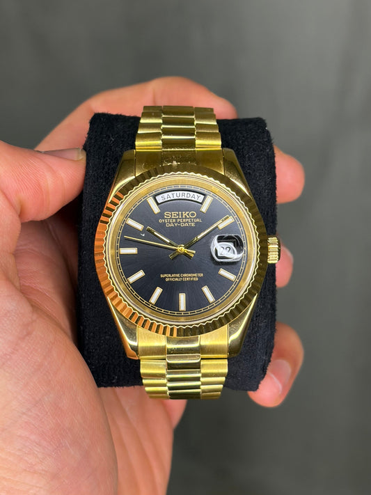 DayDate President Gold & Black - Seiko Mod