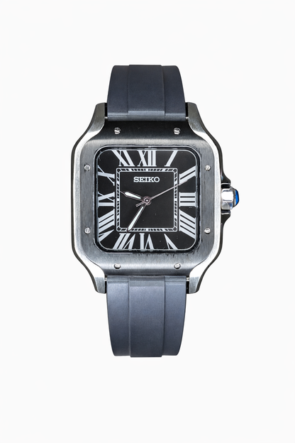 Black Santos & Rubber Bracelet - Seiko Mod