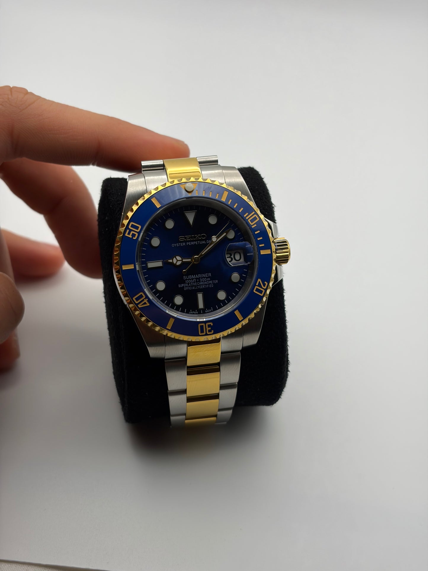 Submariner Two Tone Gold & Blue - Seiko Mod