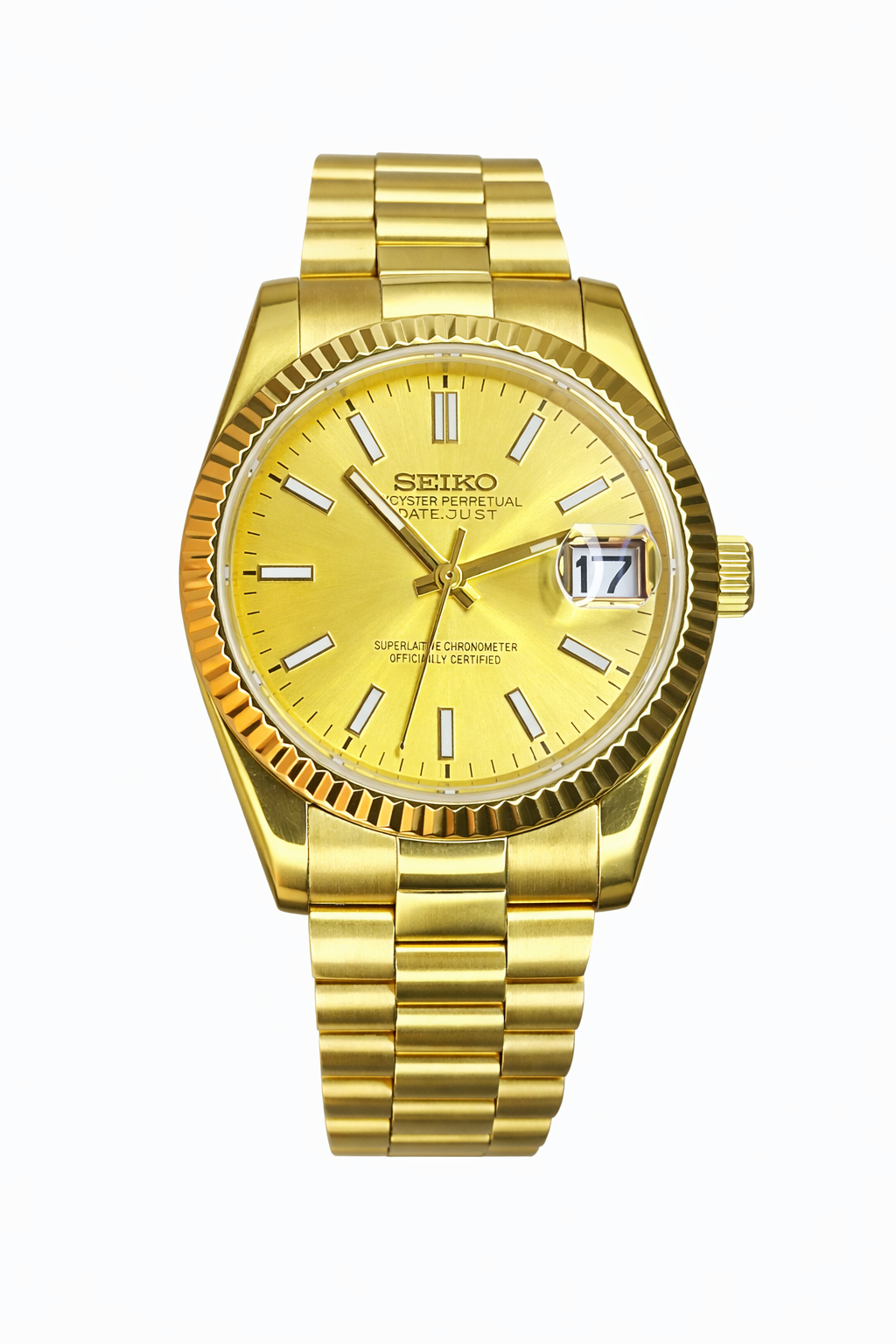 Gold Presidential Datejust - Seiko Mod