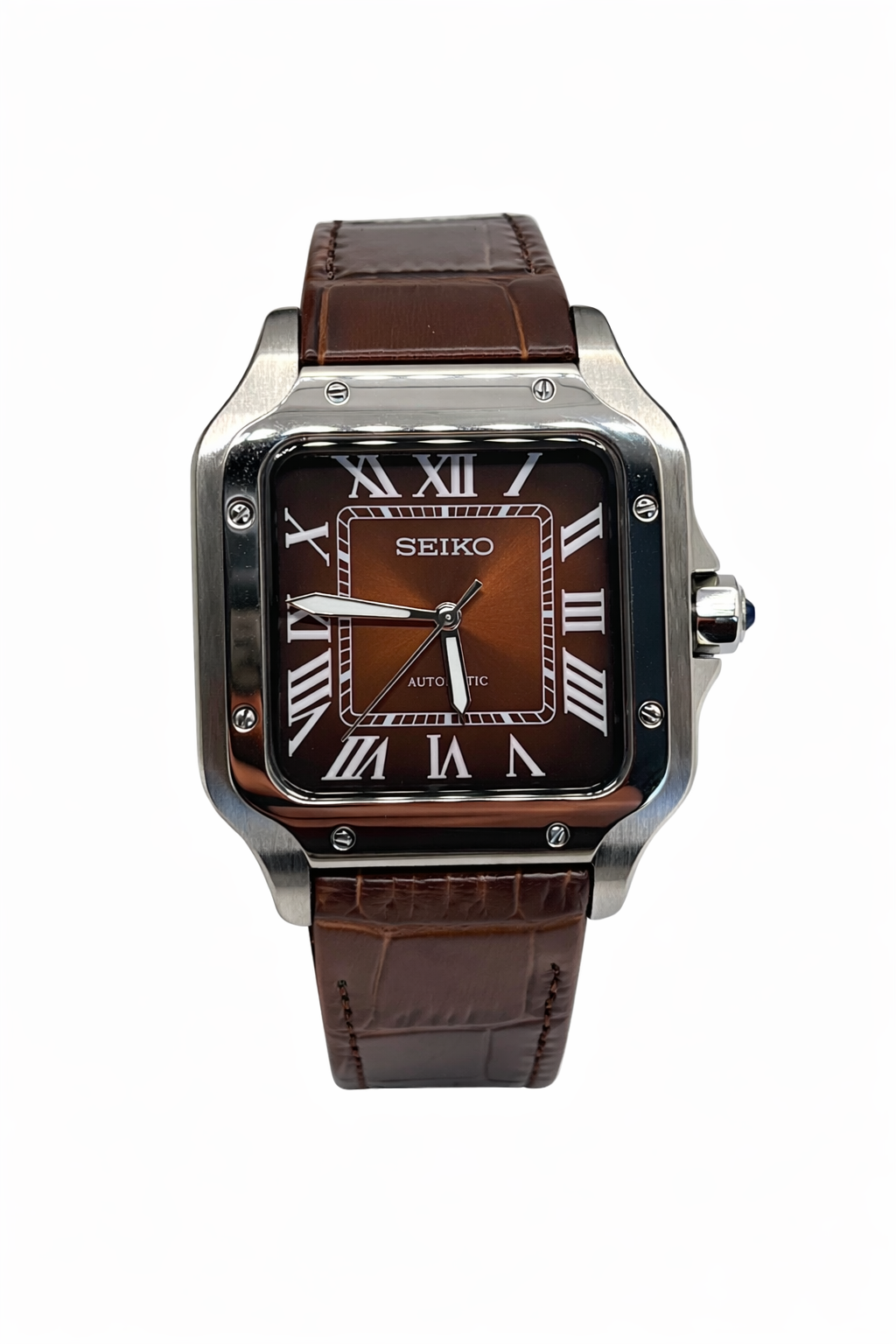 Santos Brown Leather - Seiko Mod
