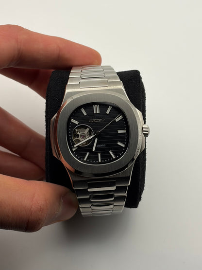 Nautilus Open Heart Black - Seiko Mod