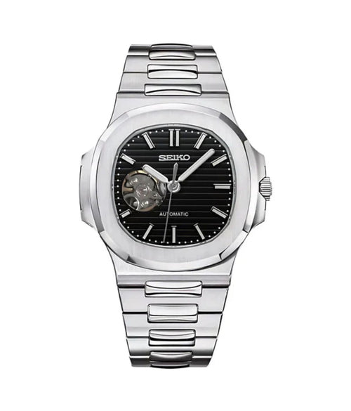 Nautilus Open Heart Black - Seiko Mod