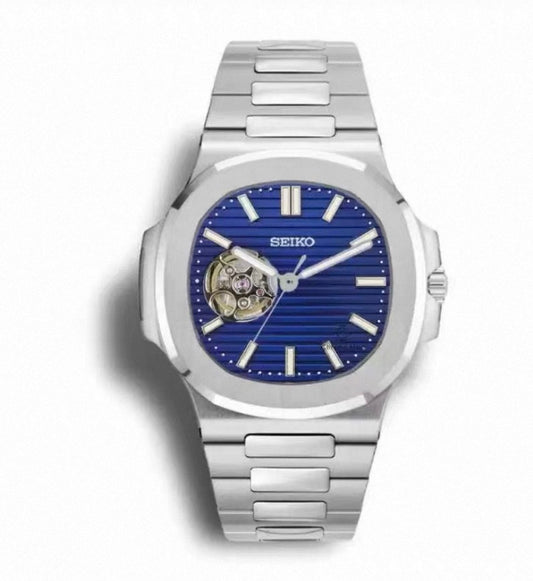 Nautilus Open Heart Blue - Seiko Mod
