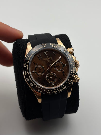 Daytona Rose Gold arabic numerals - Seiko Mod
