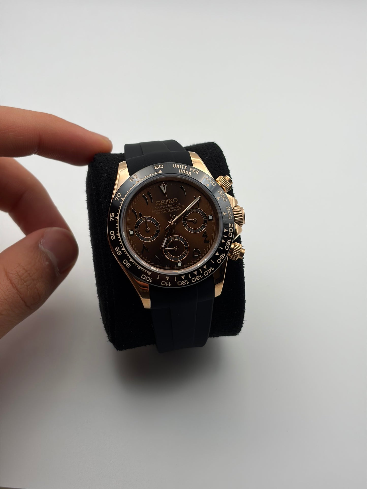 Daytona Rose Gold arabic numerals - Seiko Mod