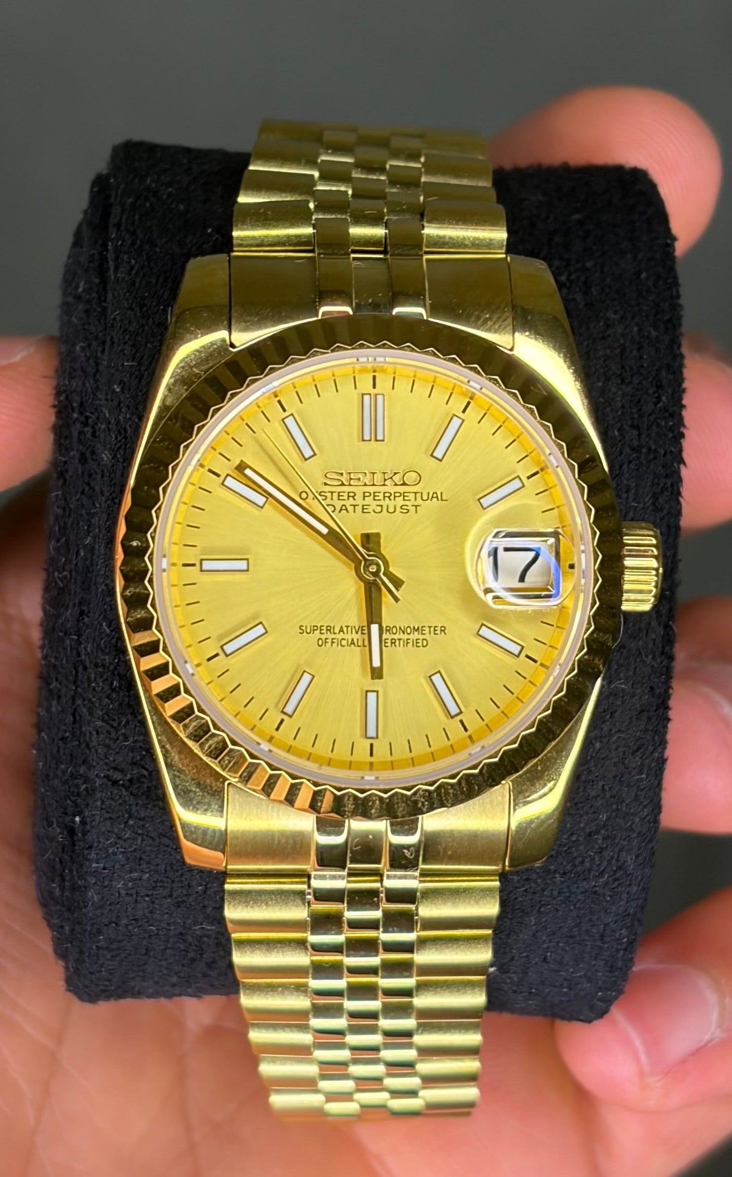 Gold Presidential Datejust - Seiko Mod