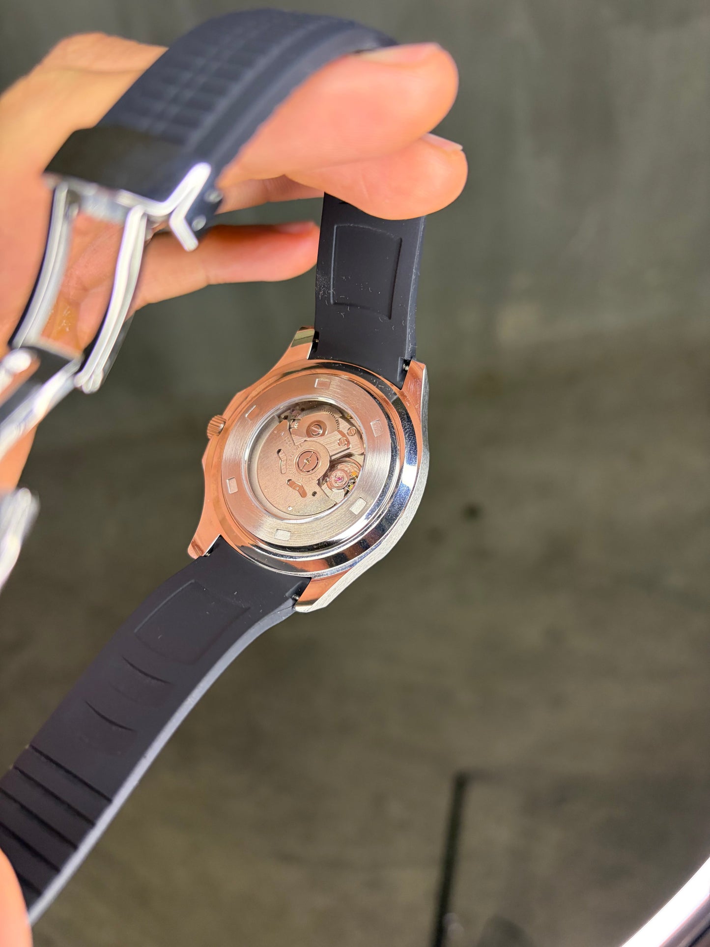 Black and silver Aquanaut - Seiko Mod