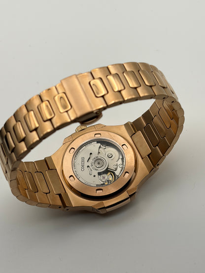 Nautilus Rose Gold Brown - Seiko Mod