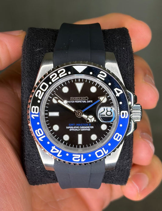 Batman GMT Master II oysterflex - Seiko Mod