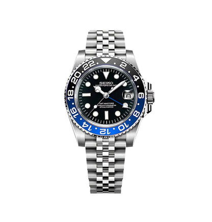 GMT MASTER II Batgirl Black & Blue bezel - Seiko Mod
