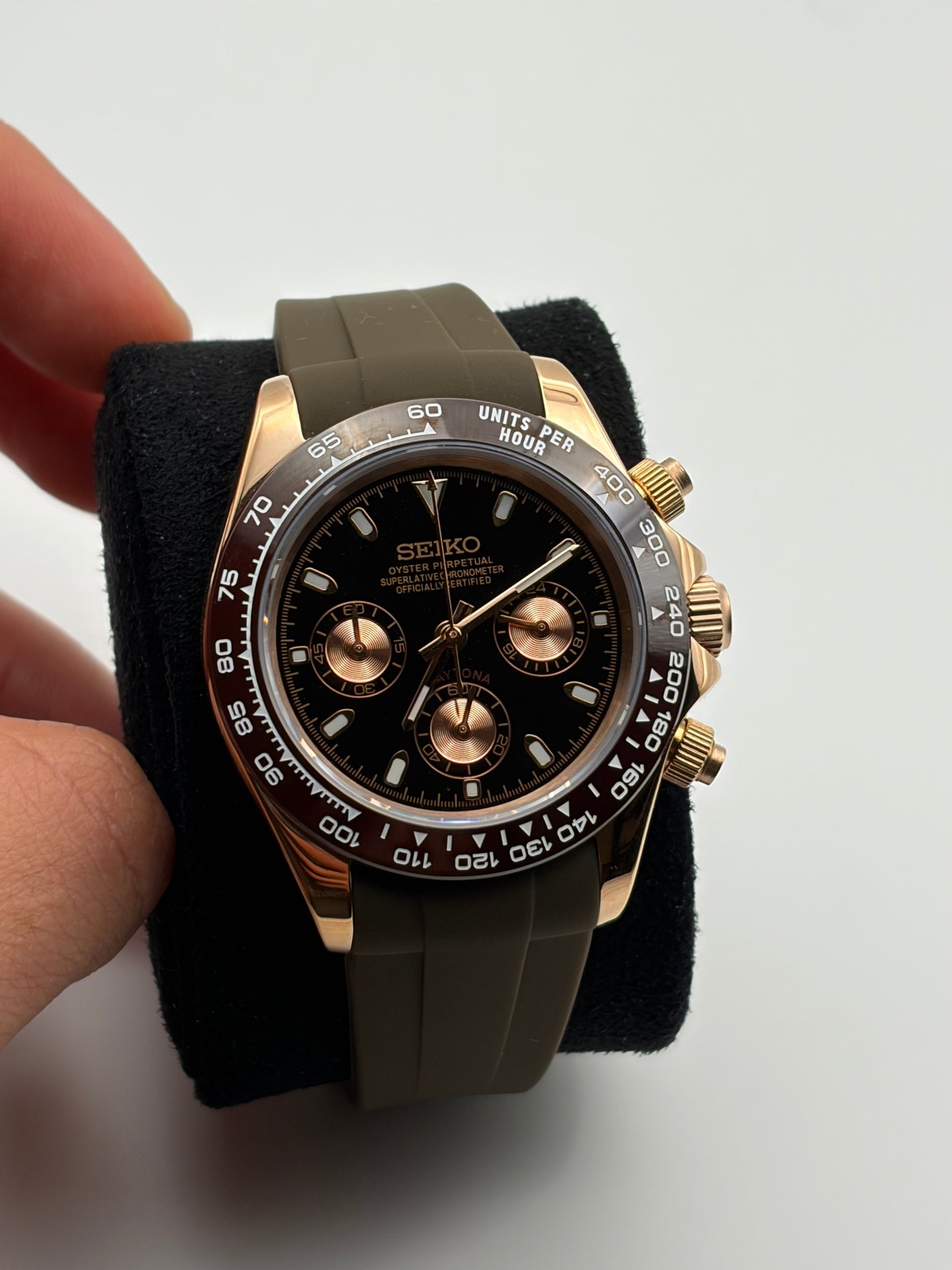 Daytona Rose gold Mocha - Seiko Mod