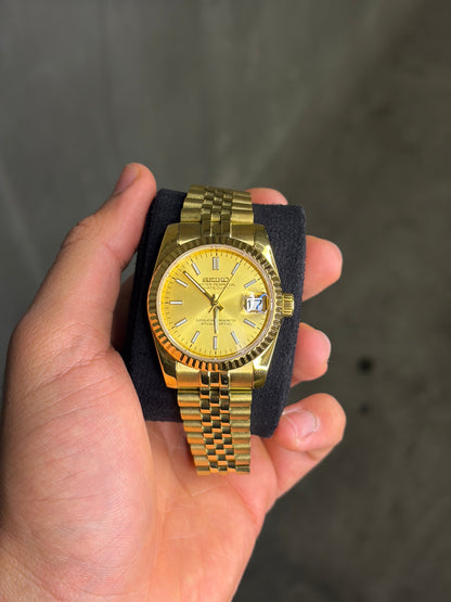 Gold Presidential Datejust - Seiko Mod