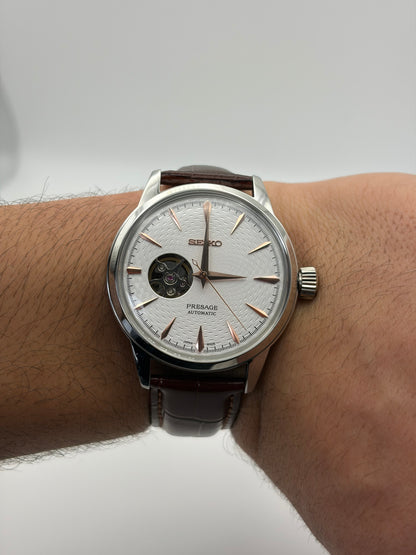 Presage marron et or rose - Seiko Mod