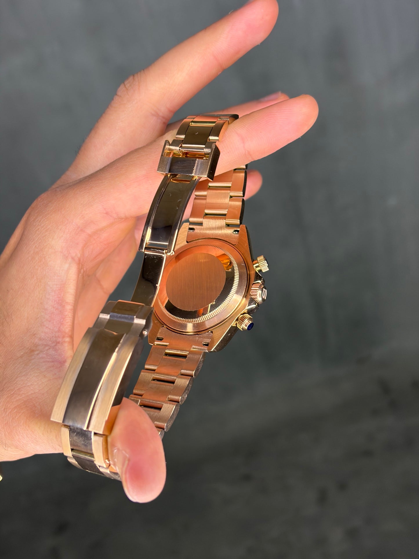 Rainbow baguette & rose gold daytona - Seiko Mod