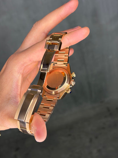 Rainbow baguette & rose gold daytona - Seiko Mod