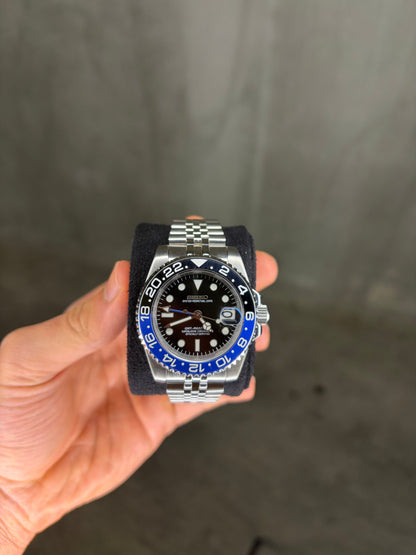 GMT MASTER II Batgirl Black & Blue bezel - Seiko Mod