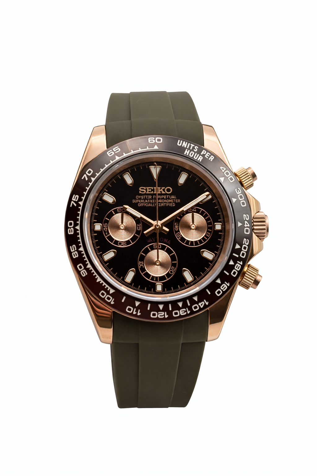 Daytona Rose gold Mocha - Seiko Mod