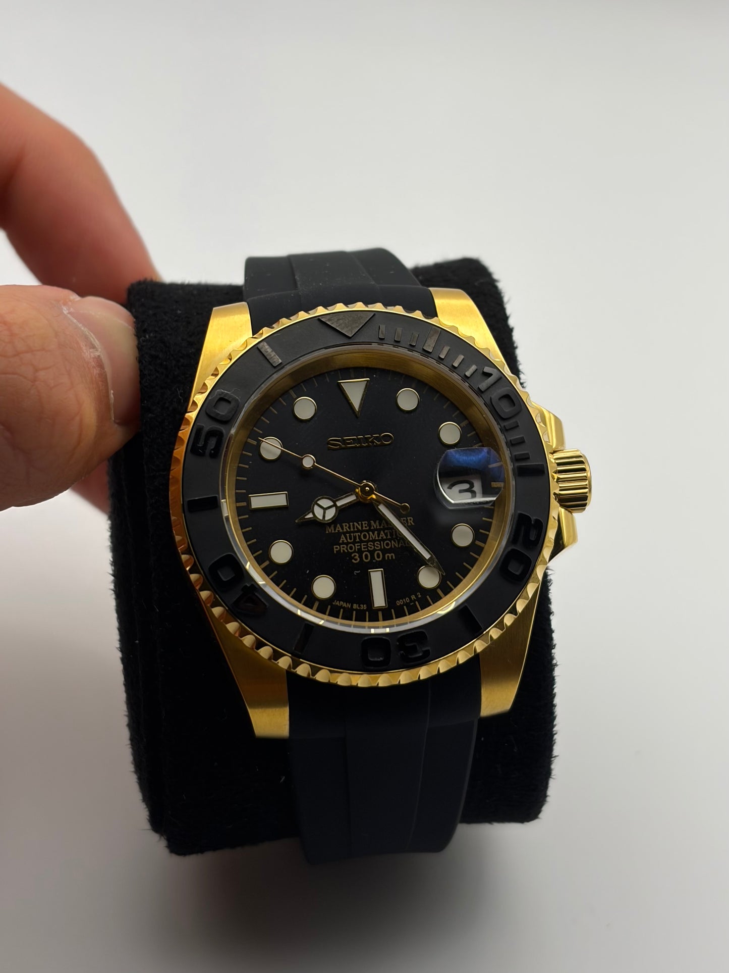 Yacht Master Yellow Gold Oysterflex - Seiko Mod
