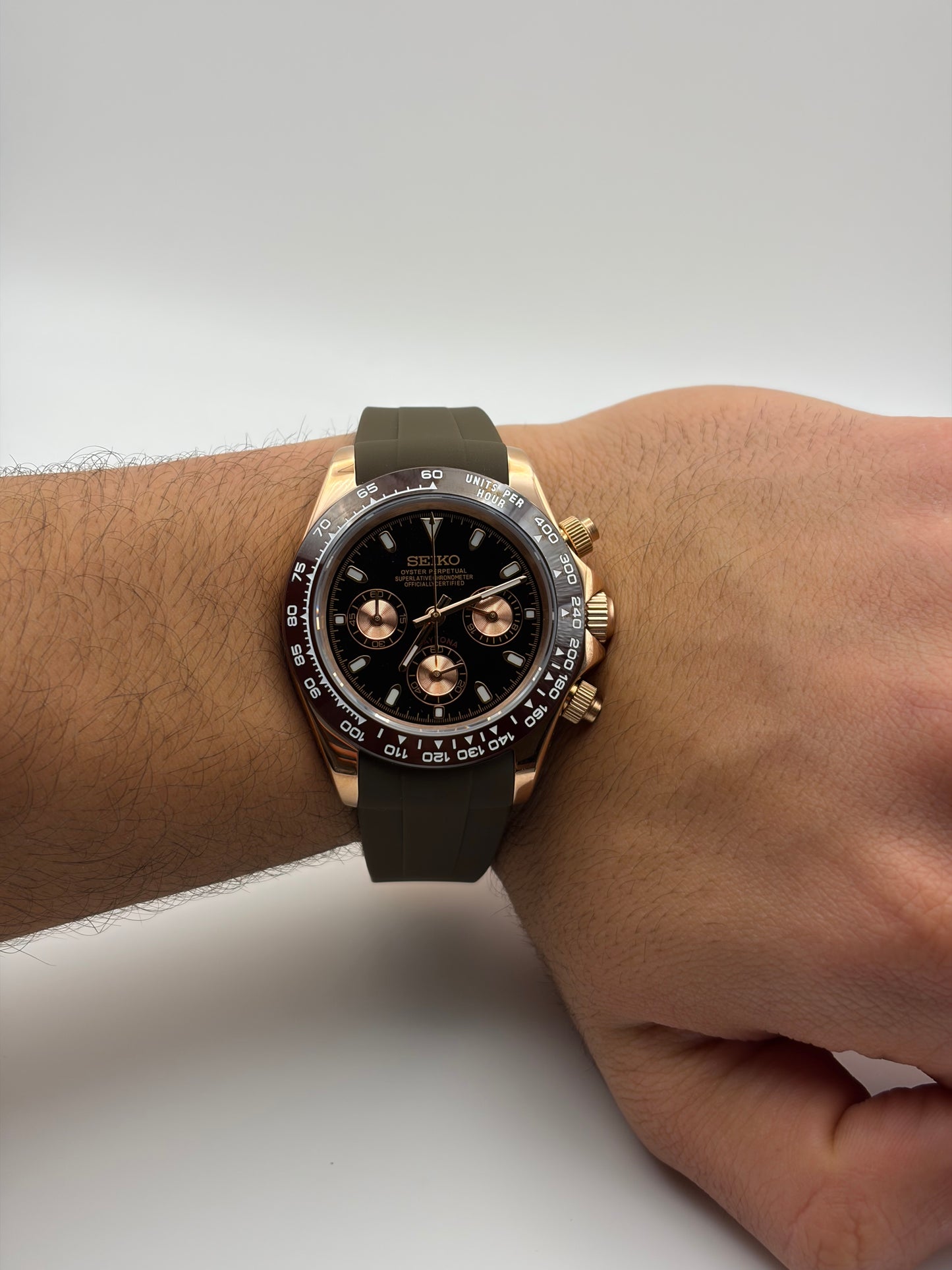 Daytona Rose gold Mocha - Seiko Mod