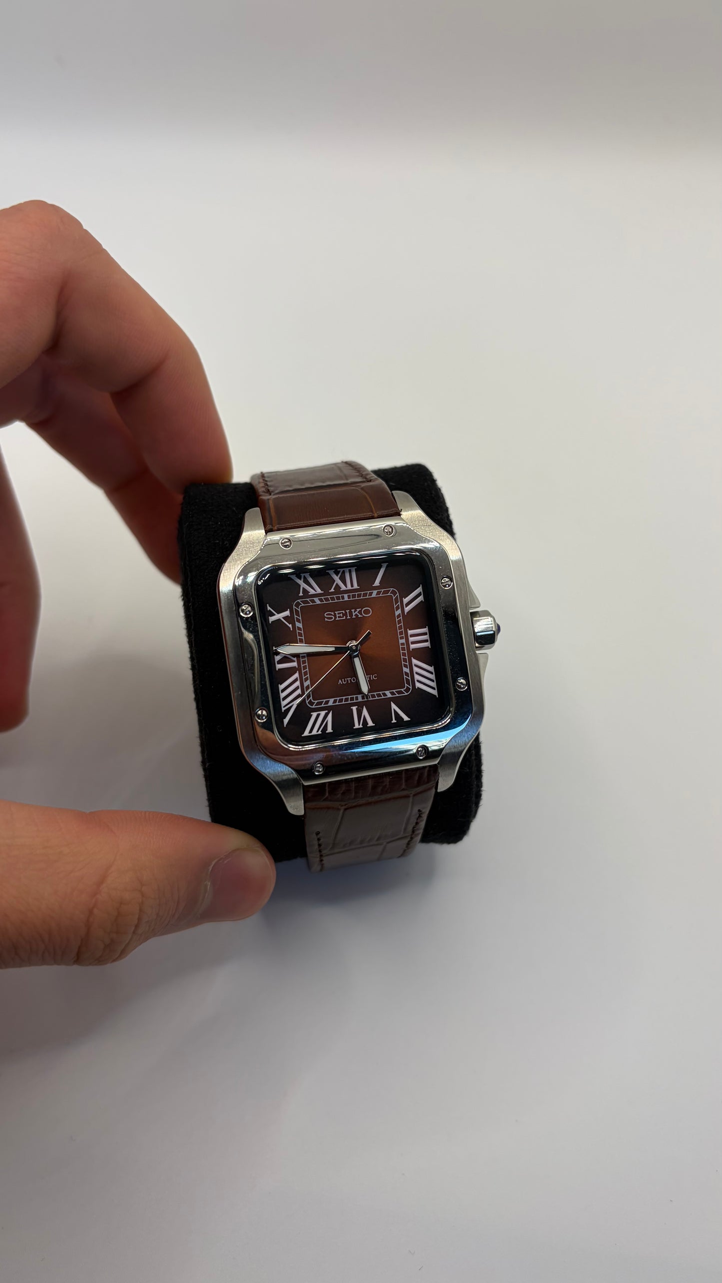 Santos Brown Leather - Seiko Mod