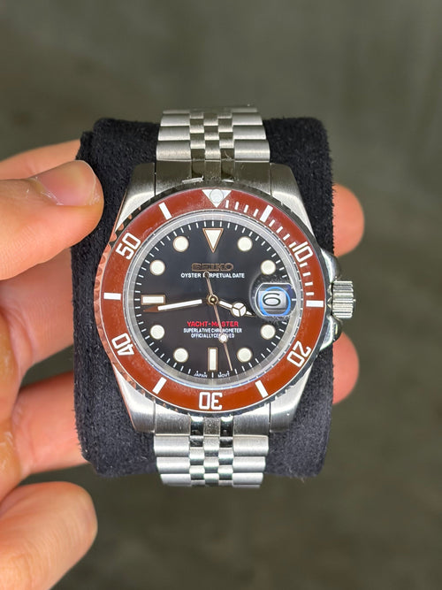 Yacht Master maroon bezel - Seiko Mod