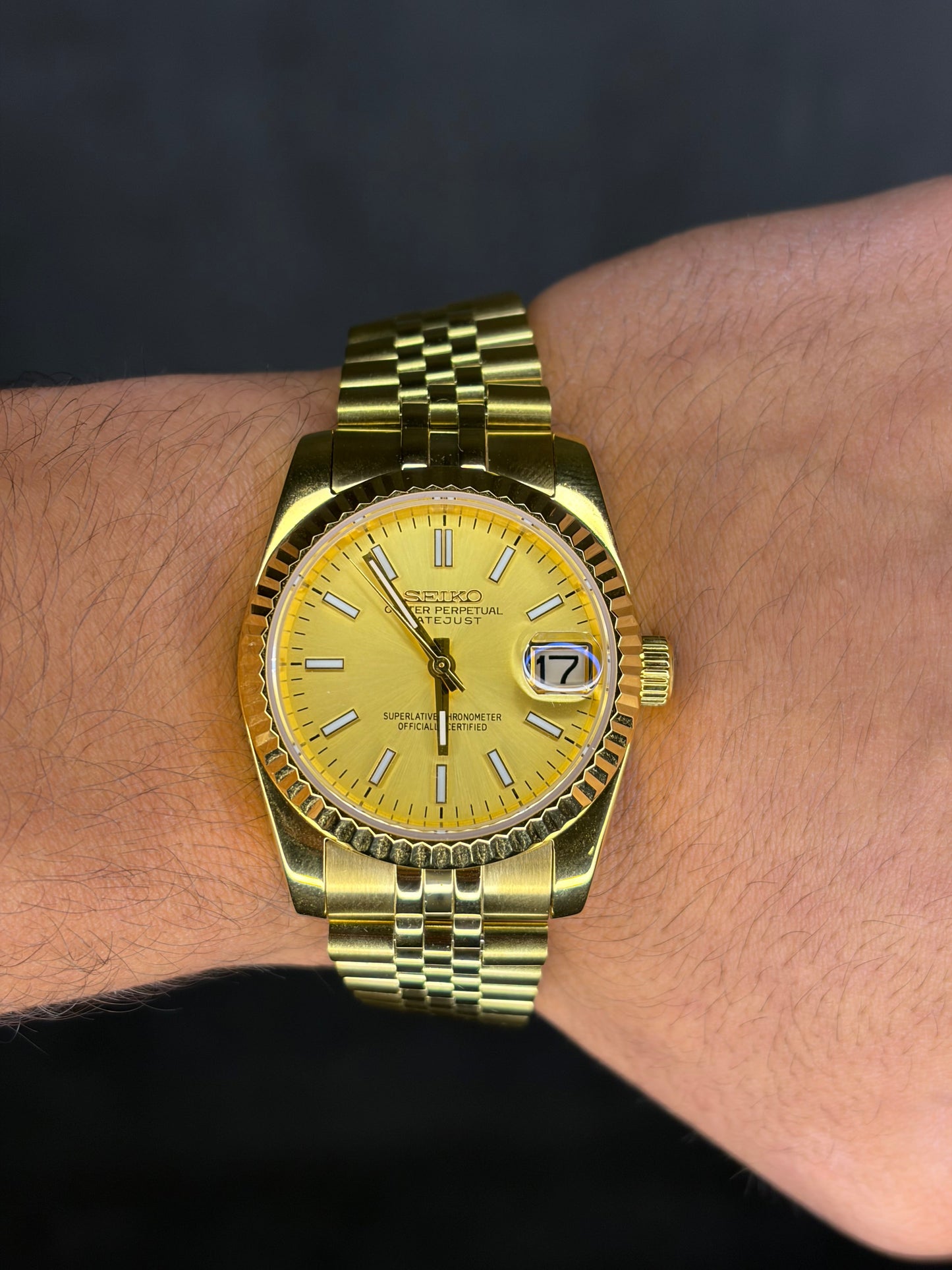 Gold Presidential Datejust - Seiko Mod