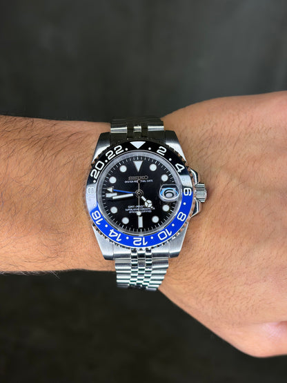 GMT MASTER II Batgirl Black & Blue bezel - Seiko Mod