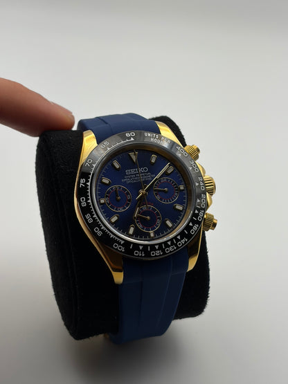 Daytona Blue & Yellow Gold - Seiko Mod