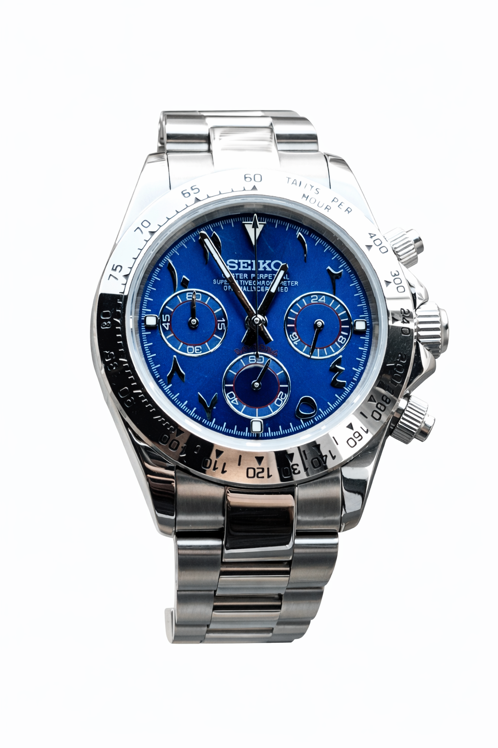 Daytona Ocean Blue Arabic Numerals- Seiko Mod